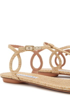 Aquazzura Almost Bare Woven Sandals Cream