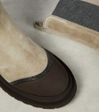 Brunello Cucinelli Embellished suede ankle boots