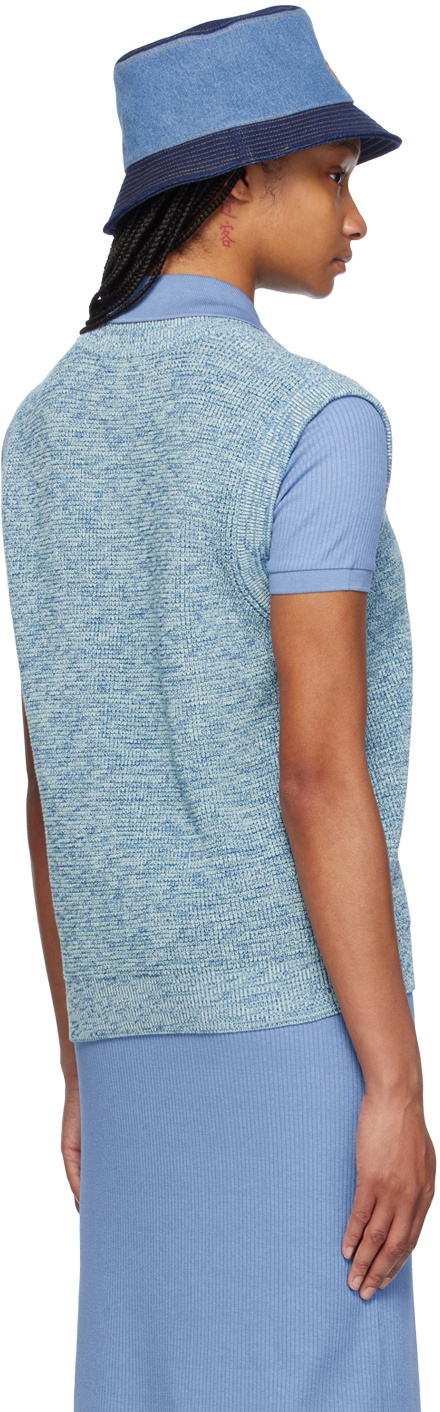 Maison Kitsuné Blue Handwriting Vest