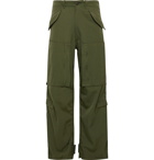 Beams Plus - Wide-Leg Wool-Twill Cargo Trousers - Green