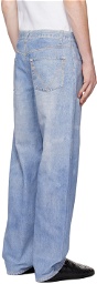 Bottega Veneta Blue Printed Leather Pants
