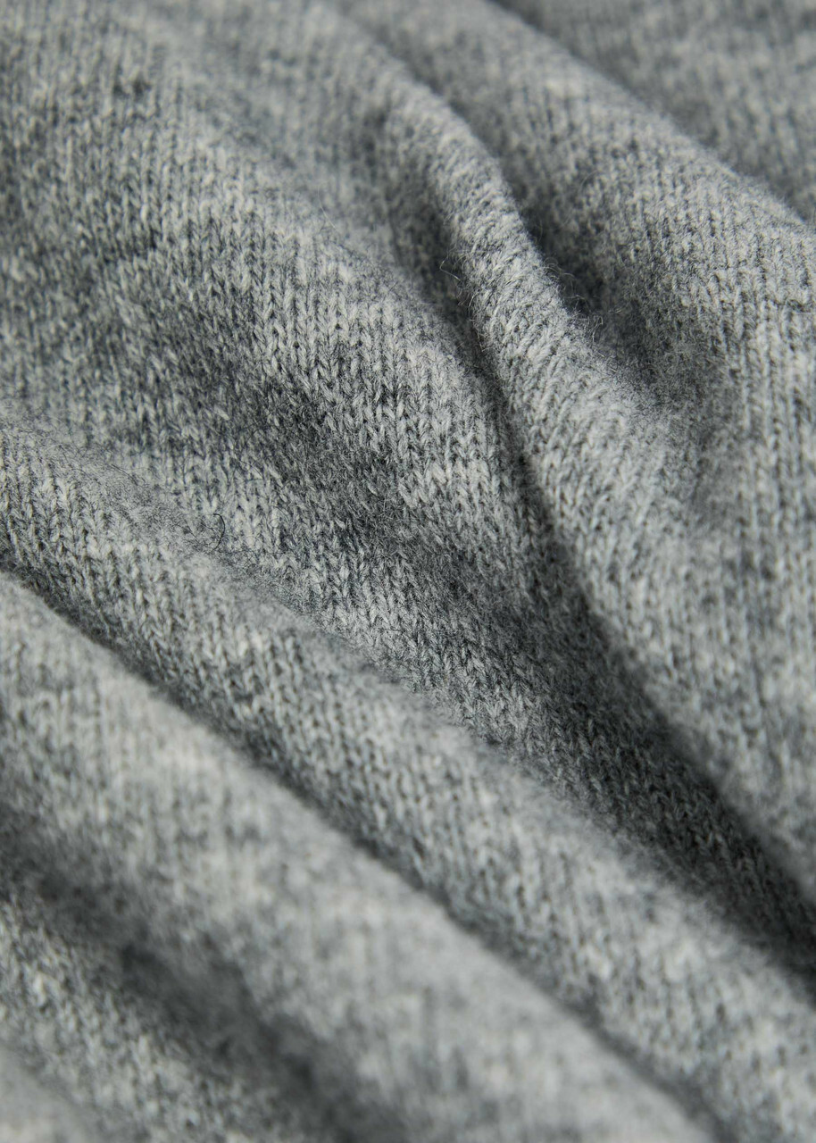 Allude Elbow Patch Cotton and Cashmere-blend Jumper Grey