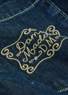 Damson Madder Augusta Ruffled Straight-leg Jeans Indigo