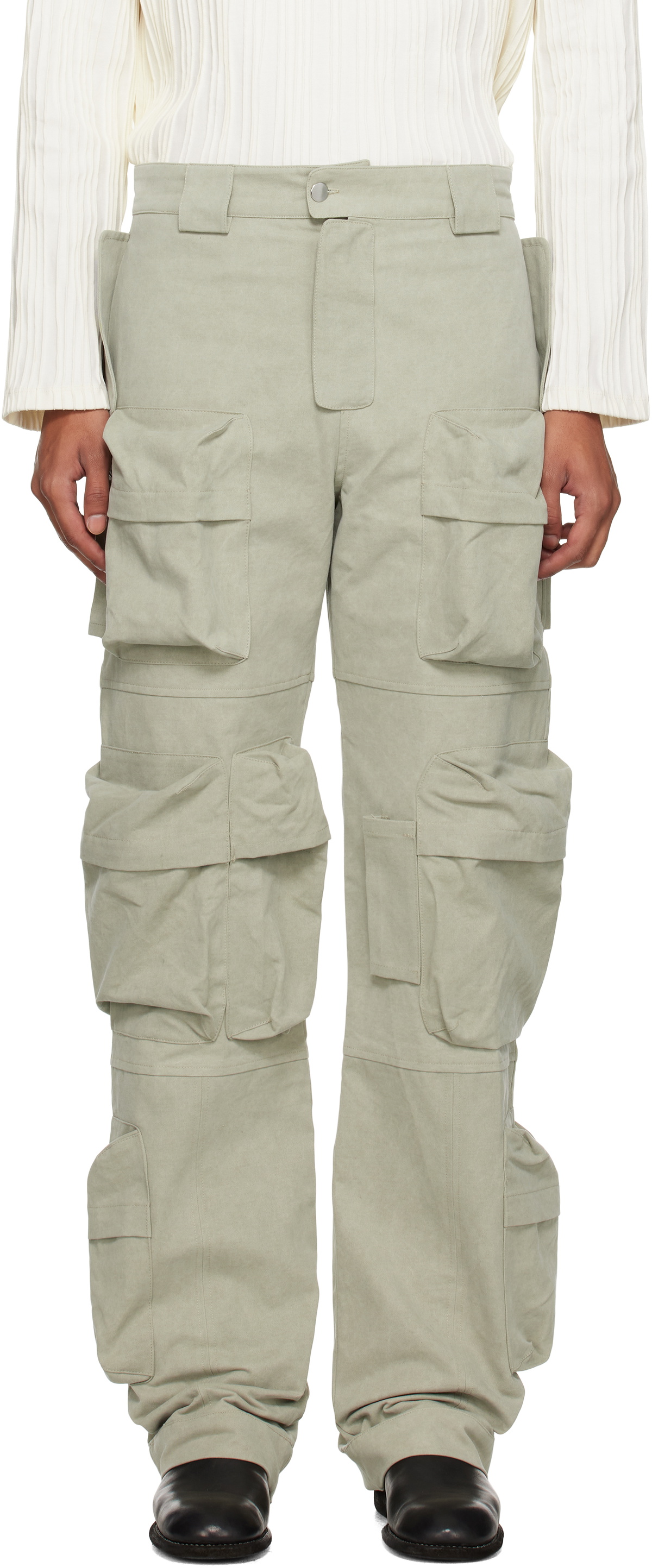 Tondolo Taupe Multi Pocket Cargo Pants