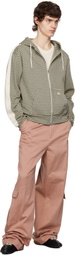 Wales Bonner Beige & Green Power Hoodie