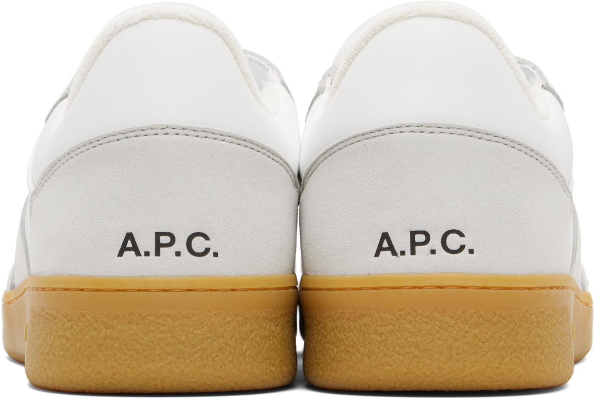 A.P.C. White & Gray Plain Sneakers