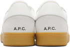 A.P.C. White & Gray Plain Sneakers