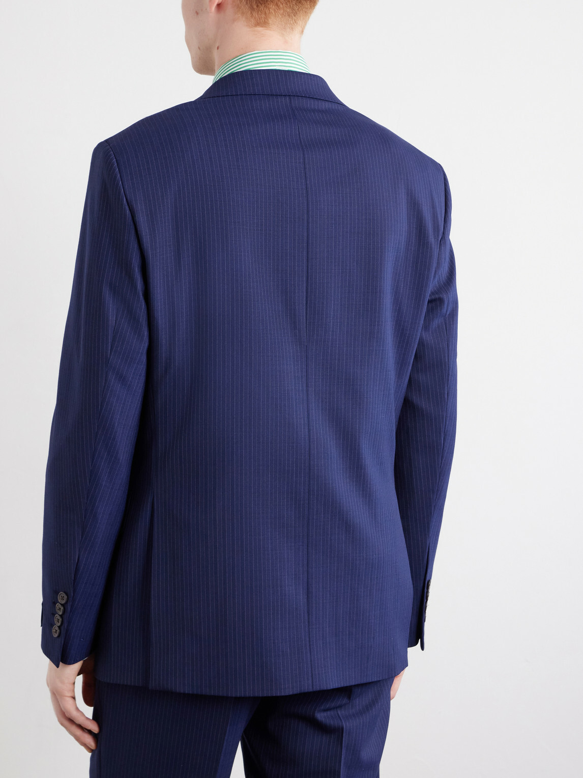 Polo Ralph Lauren - Pinstriped Wool-Blend Blazer - Blue
