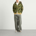 A Bathing Ape Men's ABC Camo 2nd Ape Zip Hoodie in Green