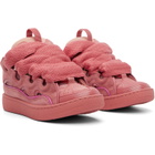 Lanvin Pink Monochrome Suede Curb Sneakers