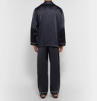 Zimmerli - Silk-Satin Pyjama Set - Men - Navy