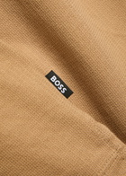 Boss Close-knit Cotton Polo Shirt Brown