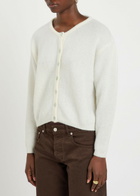 American Vintage Vitow Brushed Knit Cardigan White