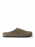 Common Projects - Logo-Debossed Suede Clogs - Brown