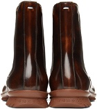 Maison Margiela Brown Waxed Chelsea Boots
