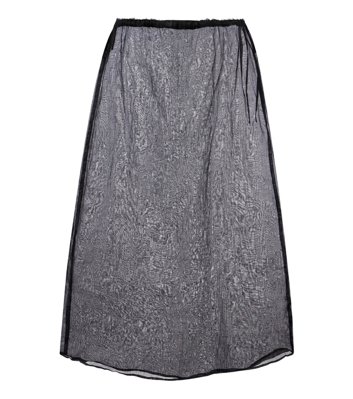 Photo: Prada Cotton organdy midi skirt