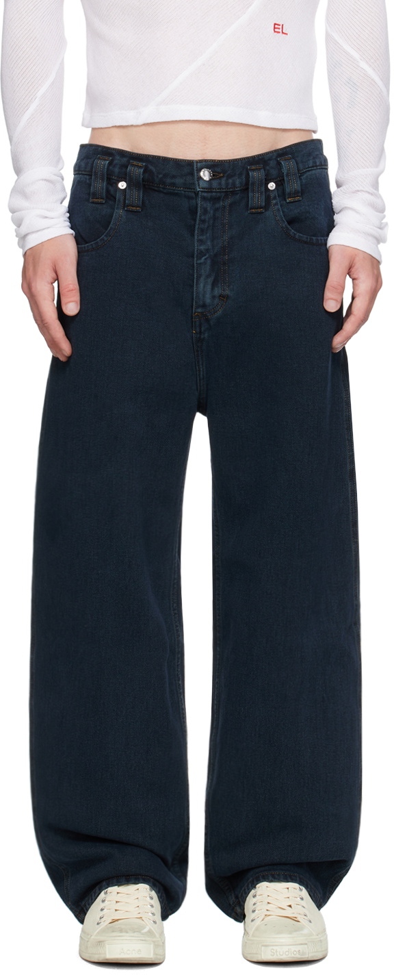 Eckhaus Latta Navy Baggy Jeans Eckhaus Latta