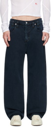 Eckhaus Latta Navy Baggy Jeans