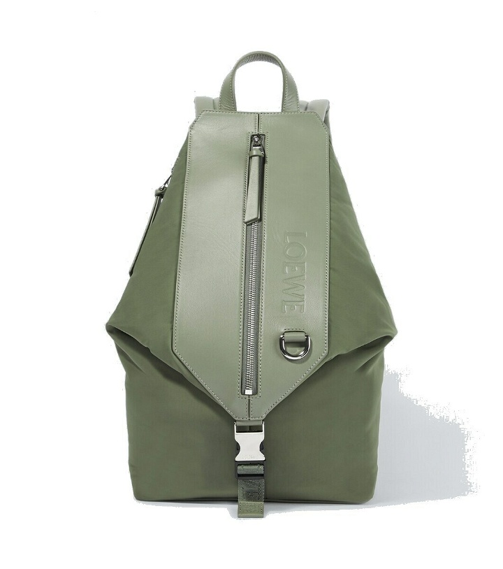 Photo: Loewe Convertible leather-trimmed backpack