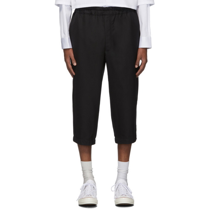 Photo: Comme des Garcons Shirt Black Cropped Drawstring Trousers