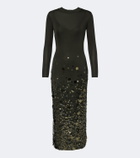 Carolina Herrera Sequined knitted midi dress