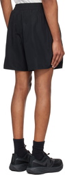 Jil Sander Black Bonded Logo Shorts