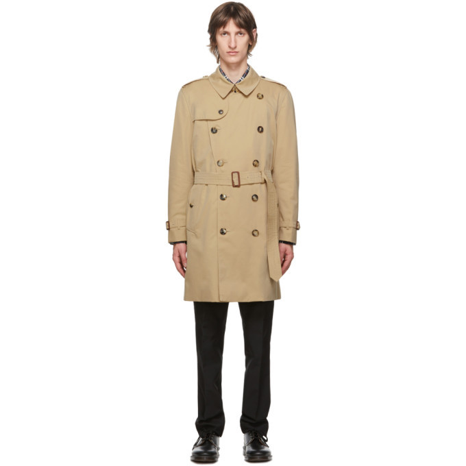 Photo: Burberry Beige Kensington Heritage Mid-Length Trench Coat