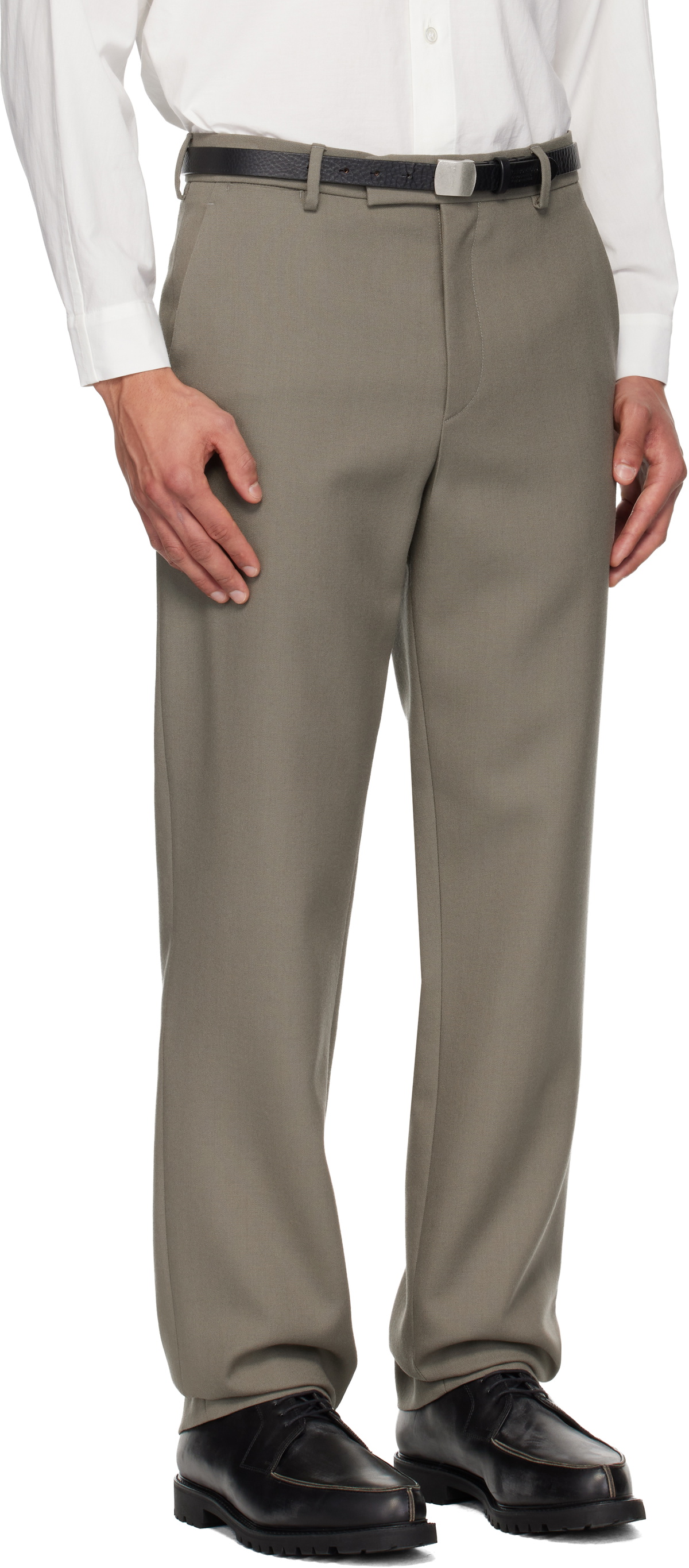 Rier Gray Fitted Trousers