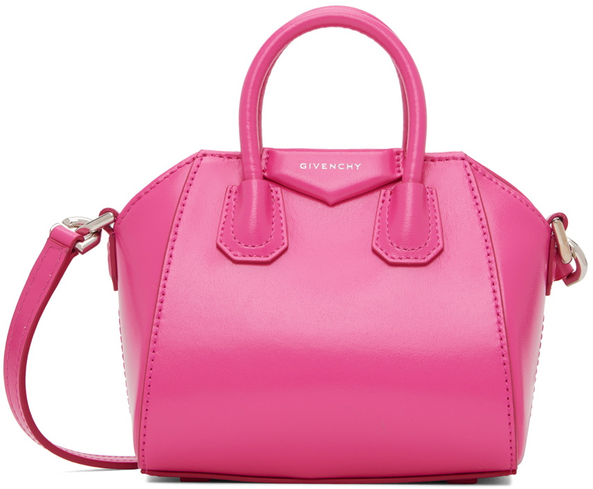 Antigona Small Box Calfskin Top-Handle Bag - Blush Pink