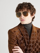 Gucci Eyewear - Aviator-Style Acetate and Silver-Tone Sunglasses