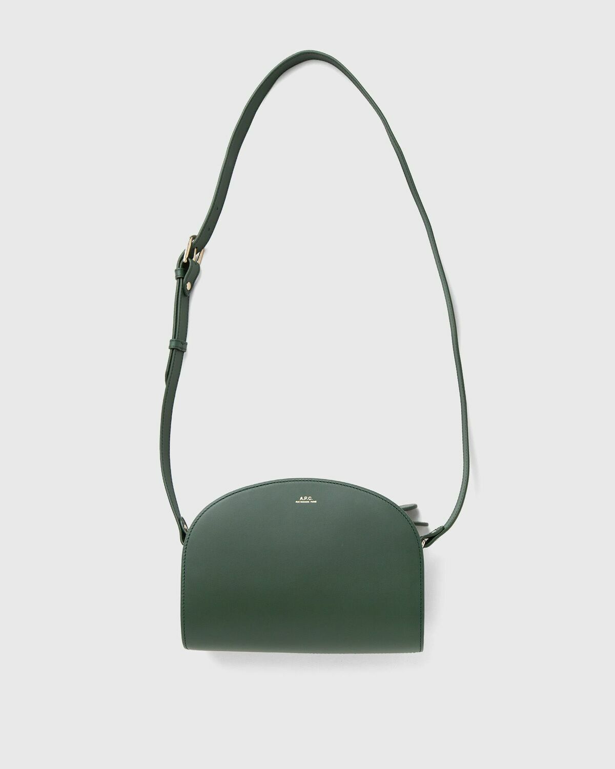 A.P.C. SAC DEMI-LUNE Green Mens Messenger & Crossbody Bag