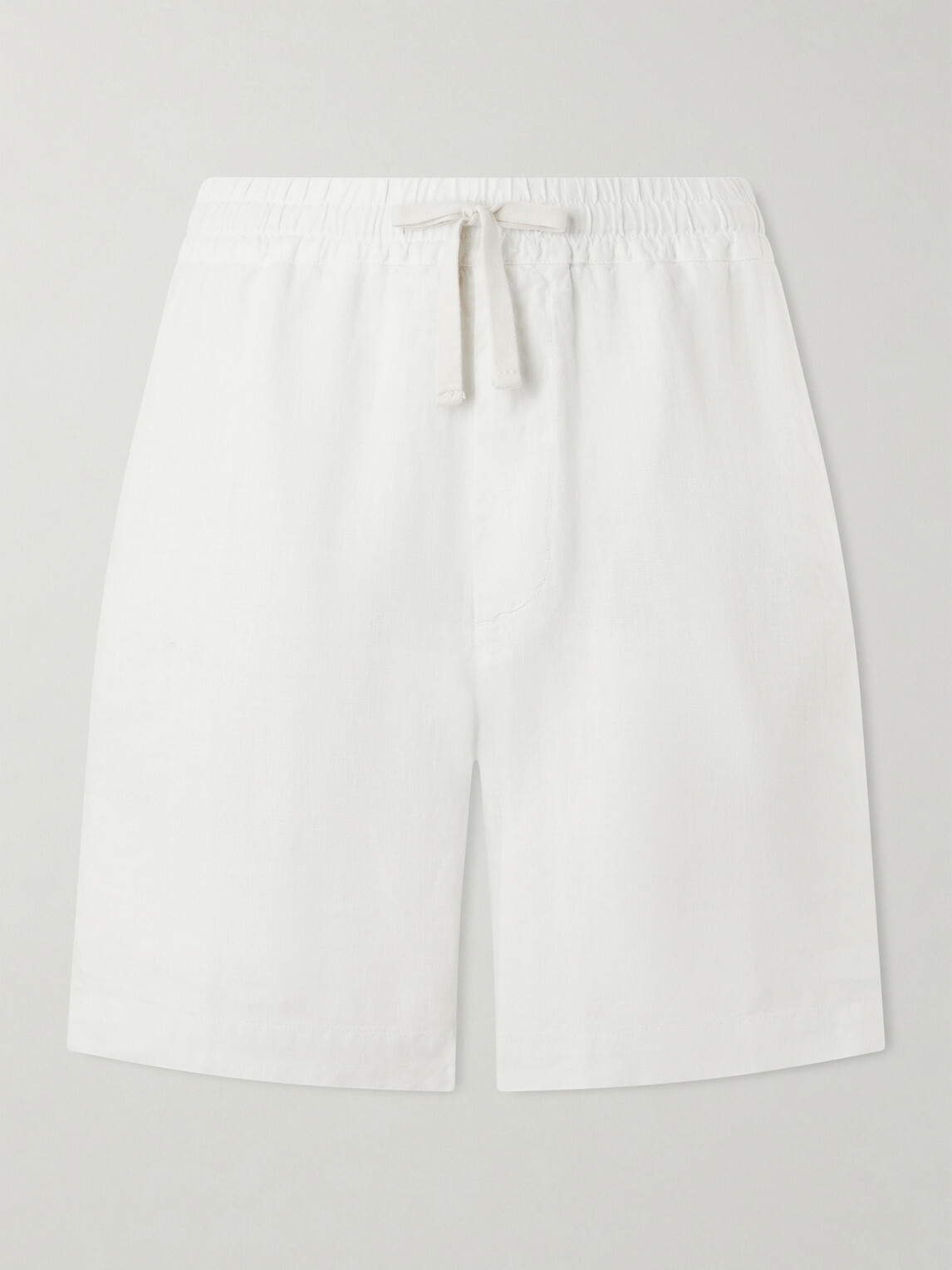 Altea - Samuel Straight-Leg Linen Drawstring Shorts - White