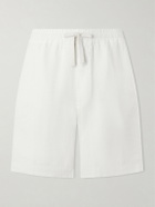 Altea - Samuel Straight-Leg Linen Drawstring Shorts - White