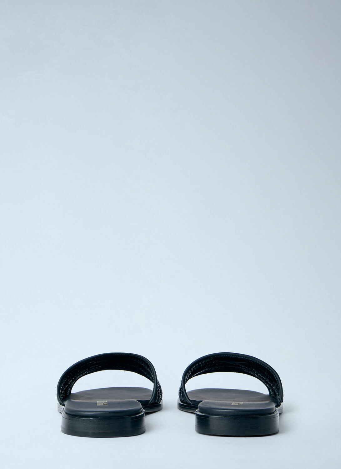 Prada Leather Slides With Crochet Details
