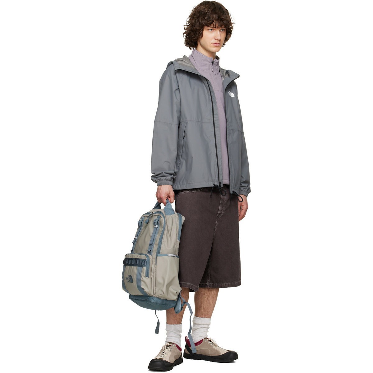 The North Face Gray & Blue Base Camp Daypack Backpack