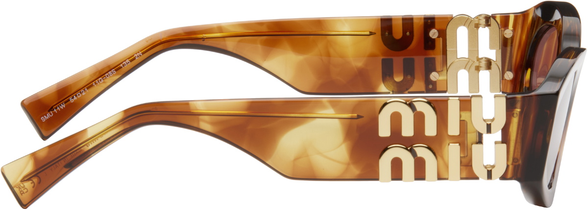 【関税込み】Miu Miu Eyewear ブラウン Glimpse サングラス Miu Miu Eyewear Brown Miu Glimpse Sunglasses Miu Miu