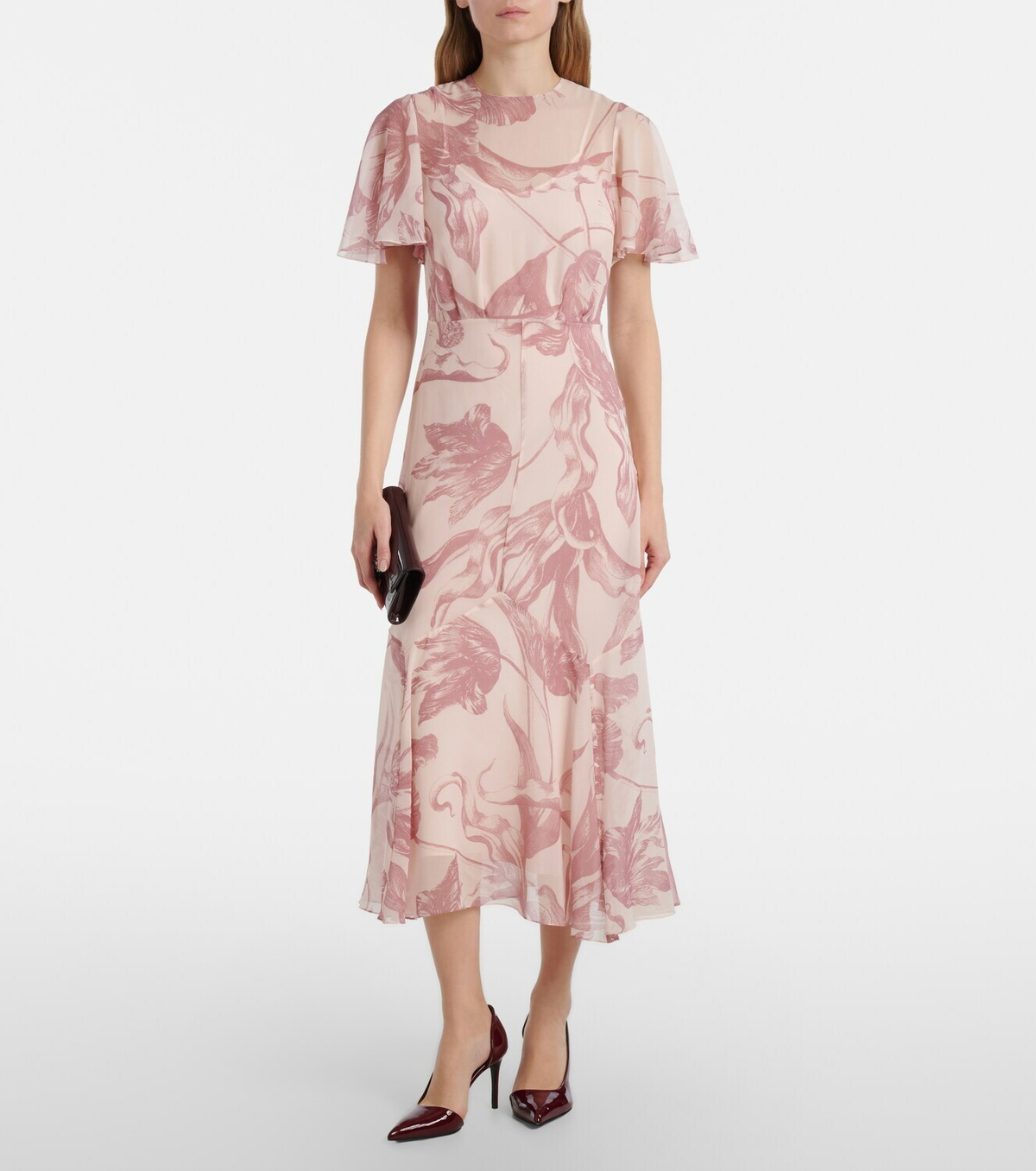 Erdem Printed silk midi dress