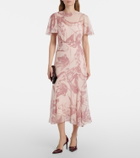 Erdem Printed silk midi dress