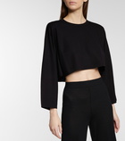 Alaïa Cropped cashmere and silk sweater