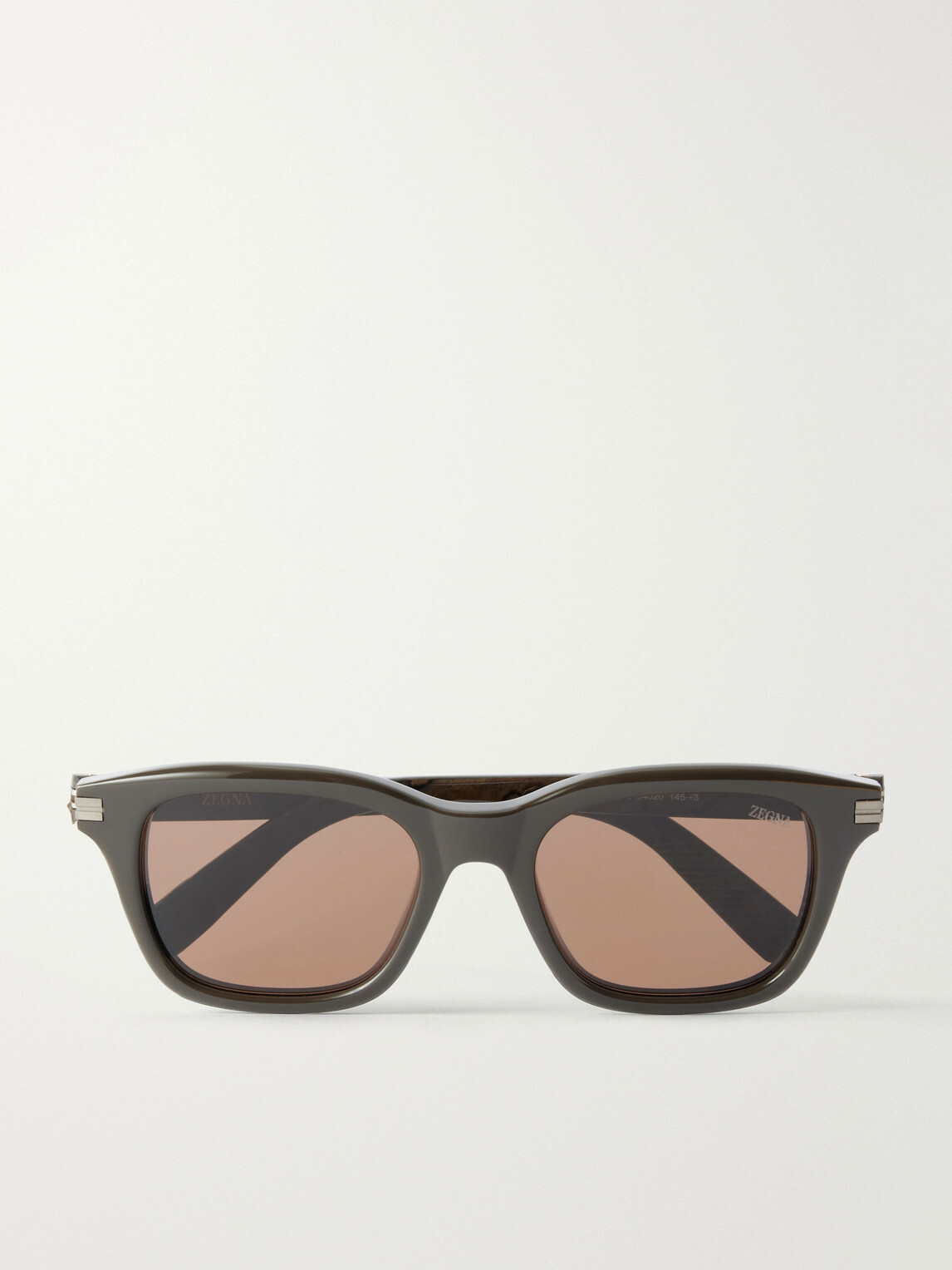 Zegna - Rectangular-Frame Acetate Sunglasses
