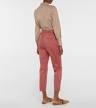 Brunello Cucinelli - High-rise cotton cropped pants