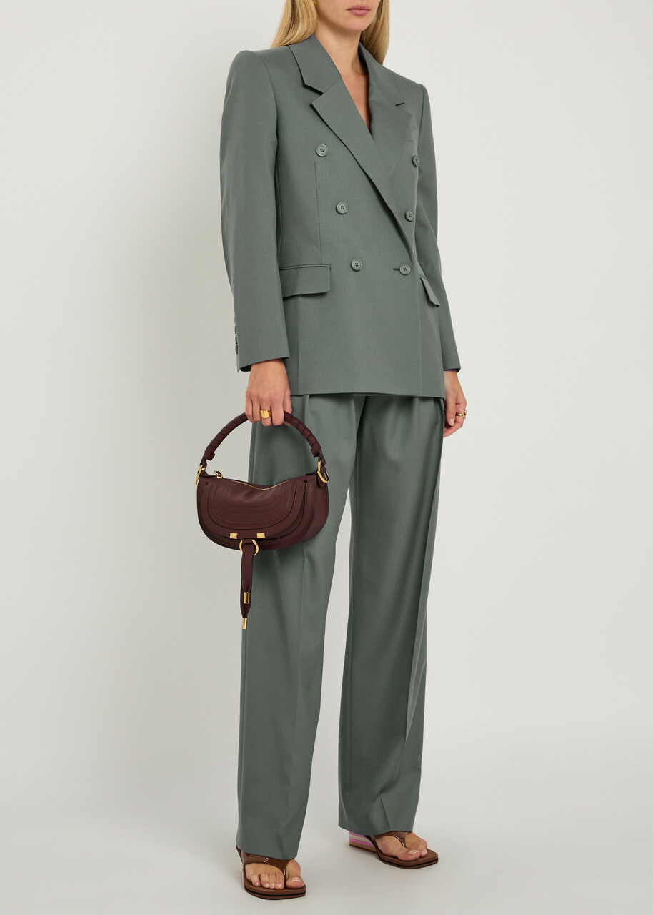 Chloe Double-breasted Wool Blazer Grey