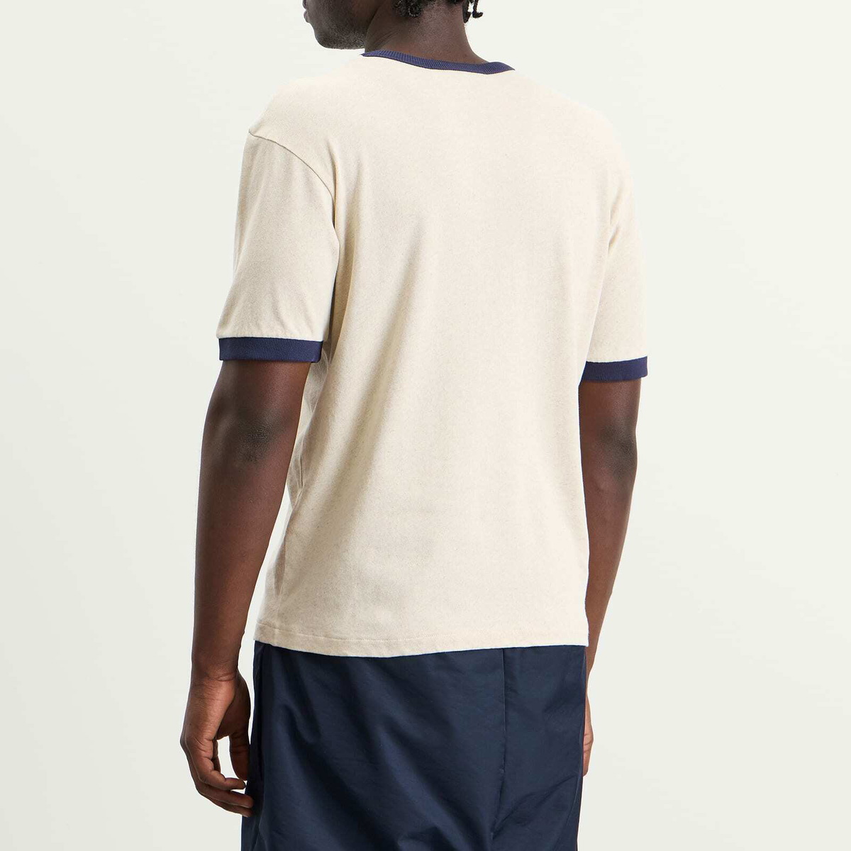 END. x Palmes Men's Crowd Ringer T-Shirt in Off-White