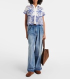 Alanui Sunny Crochet wide-leg jeans