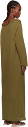 The Elder Statesman Green Nora Lite Oversized LS Maxi Dress