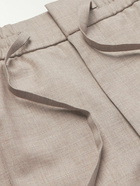 Brioni - Sidney Straight-Leg Wool Drawstring Trousers - Neutrals