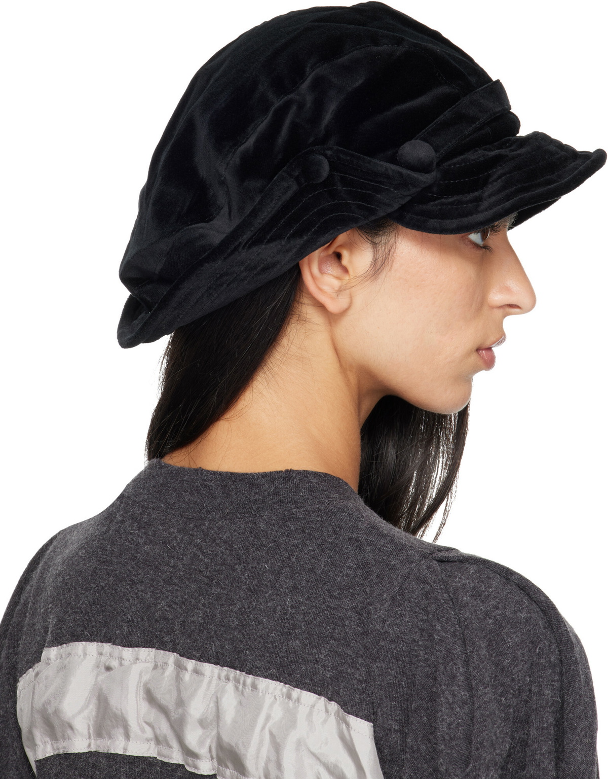 OPEN YY Black Wire Bucket Beret Cap