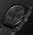 Bell & Ross - BR 03-92 Black Camo 42mm Ceramic and Rubber Watch, Ref. No. BR0392-­‐CAMO-­‐CE/SRB - Black