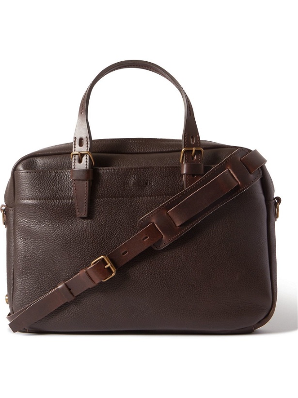 Photo: BLEU DE CHAUFFE - Folder Vegetable-Tanned Textured-Leather Messenger Bag