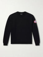 Canada Goose - Rove Logo-Embroidered Cotton-Jersey Sweater - Black